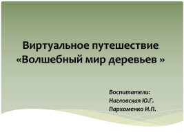 🏃♀🏃♂Виртуальное путешествие «Волшебный мир деревьев»🌳 🏃♀🏃♂Виртуальное путешествие «Волшебный мир деревьев»🌳.